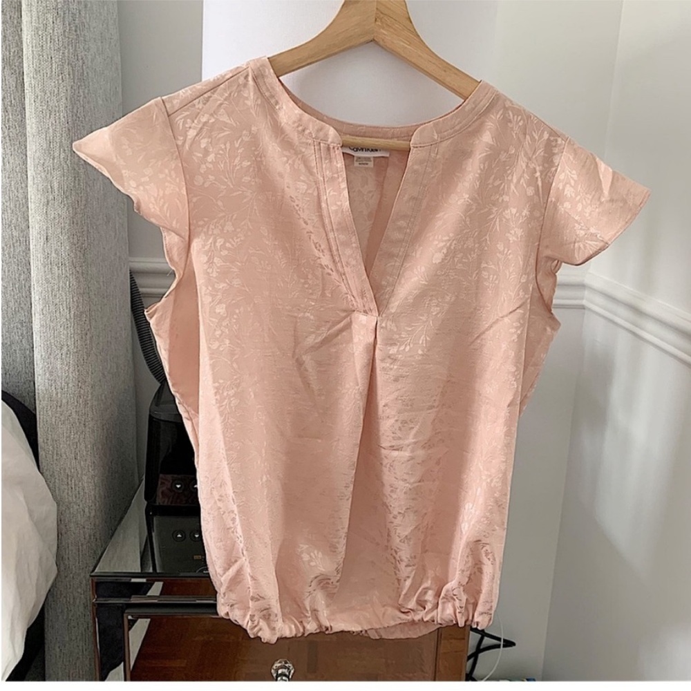 Calvin Klein Light Pink Textured Blouse
